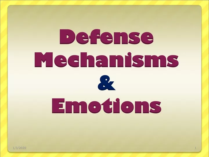 defense mechanisms emotions