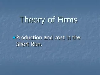Theory of Firms