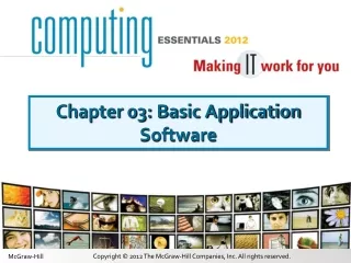 Chapter 03: Basic Application Software