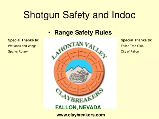 Shotgun Safety and Indoc