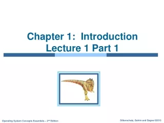 Chapter 1:  Introduction Lecture 1 Part 1