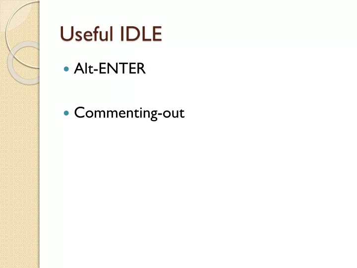 useful idle