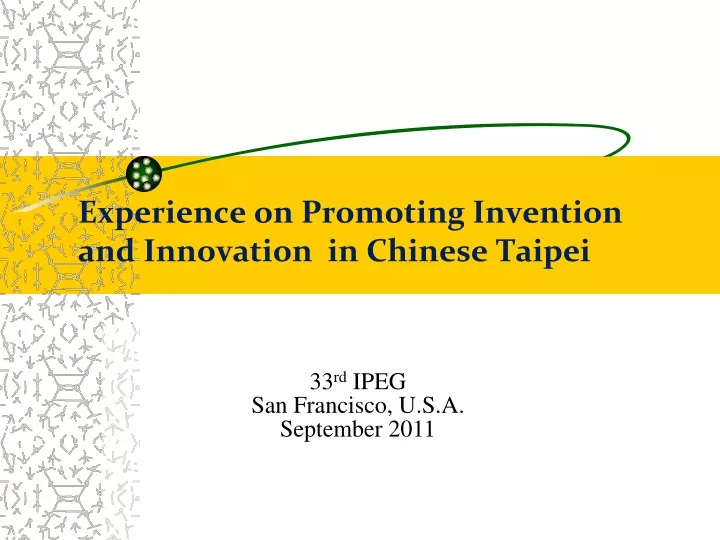 experience on promoting invention and innovation in chinese taipei