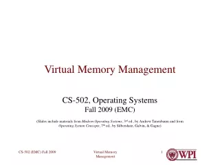 Virtual Memory Management