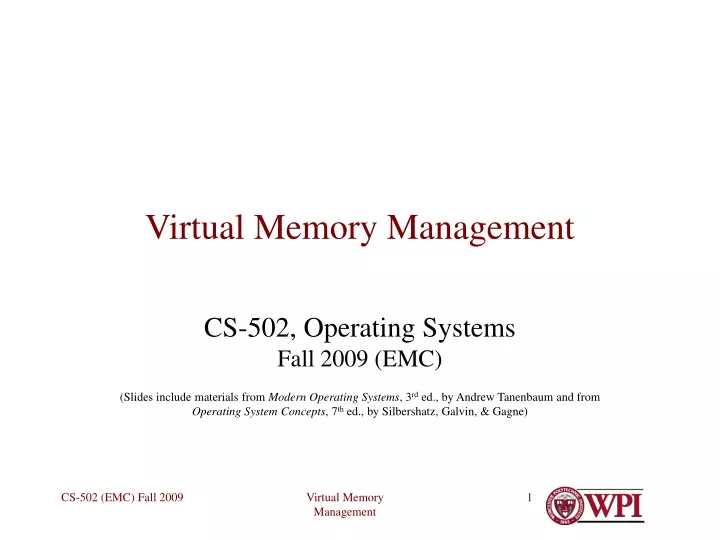 virtual memory management