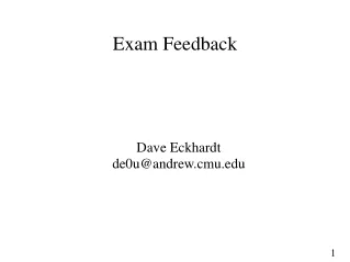 Exam Feedback