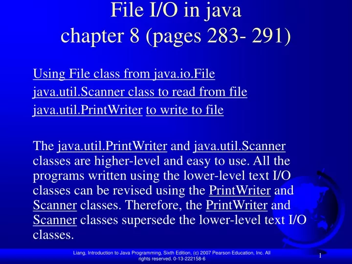 file i o in java chapter 8 pages 283 291