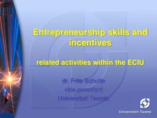 Entrepreneurship skills and incentives related activities within the ECIU