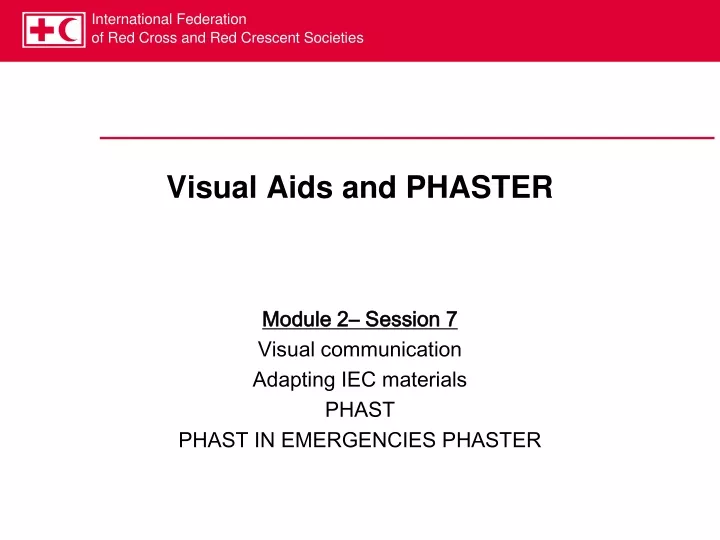 visual aids and phaster