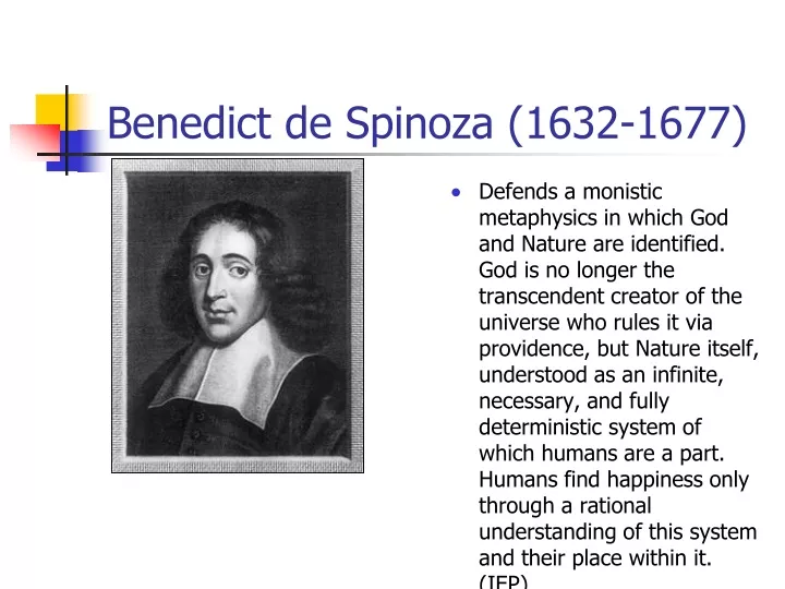 benedict de spinoza 1632 1677