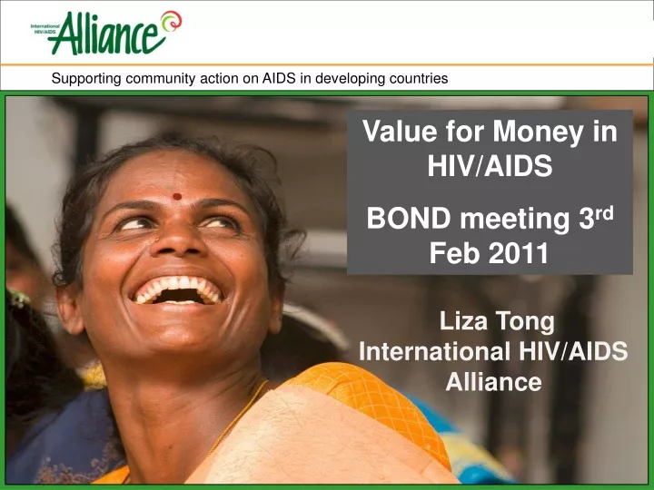 value for money in hiv aids bond meeting