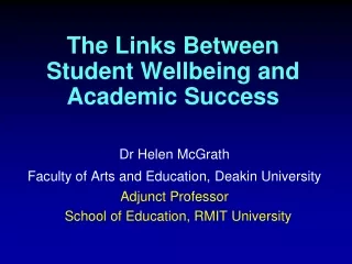 The Links Between Student Wellbeing and Academic Success
