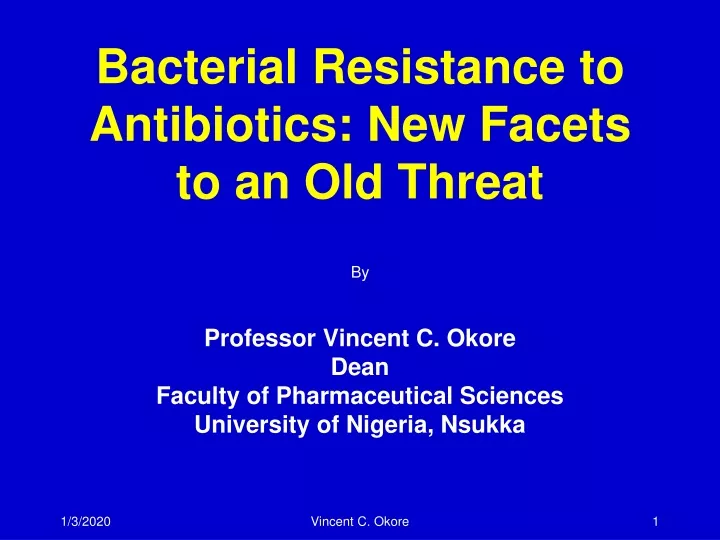 bacterial resistance to antibiotics new facets to an old threat