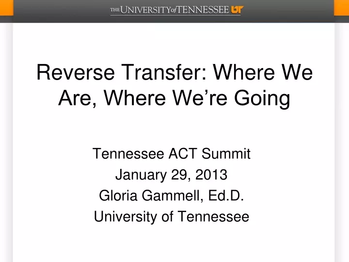 reverse transfer where we are where we re going