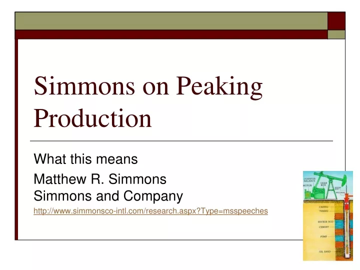simmons on peaking production