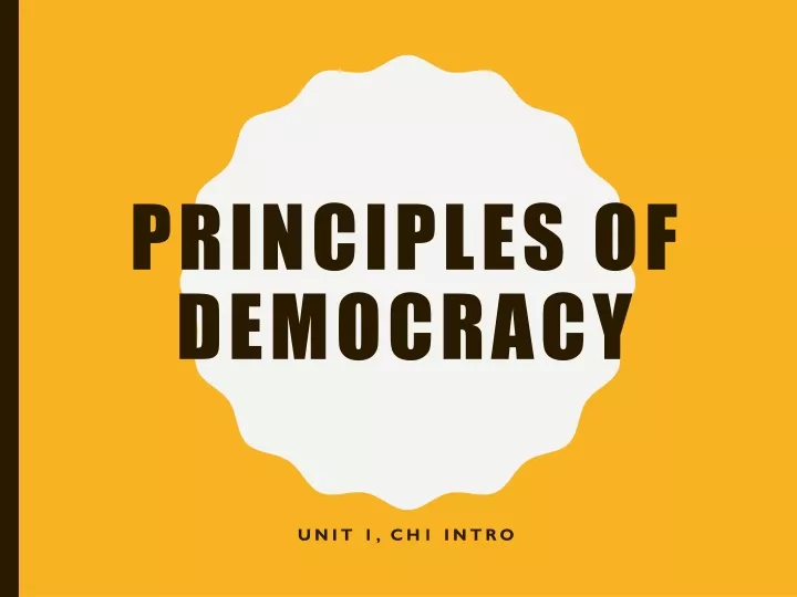 principles of democracy