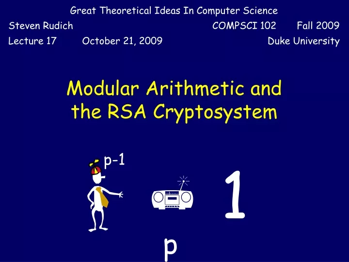 modular arithmetic and the rsa cryptosystem