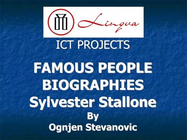 ict projects famous people biographies sylvester