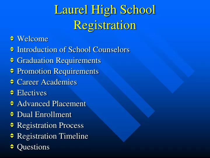 laurel high school registration