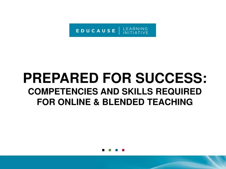 prepared for success competencies and skills required for online blended teaching