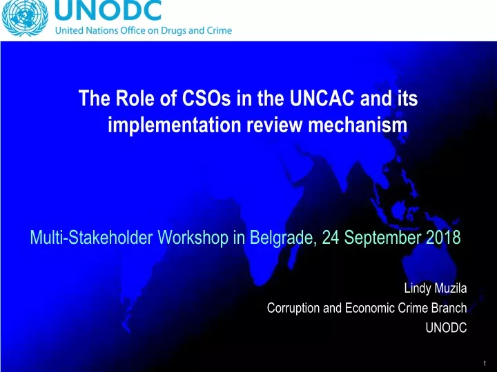 the role of csos in the uncac