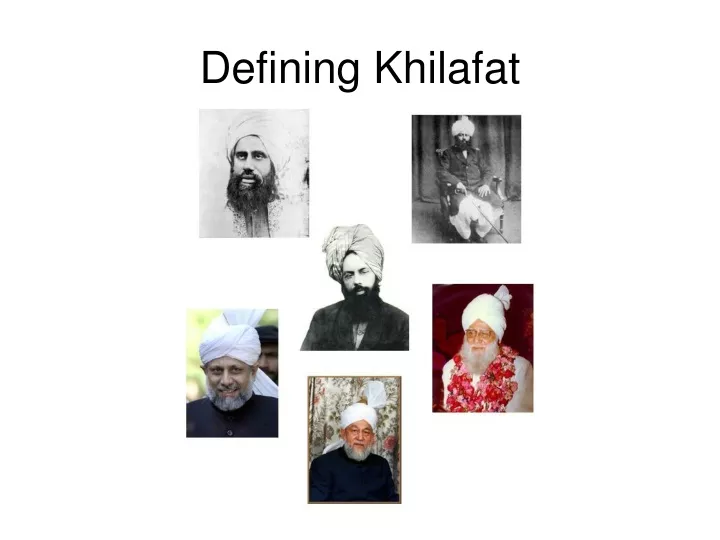 defining khilafat