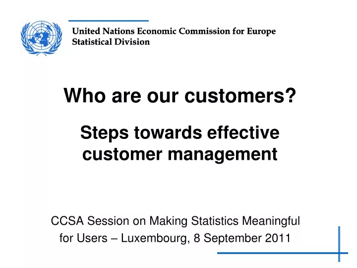 who are our customers steps towards effective customer management