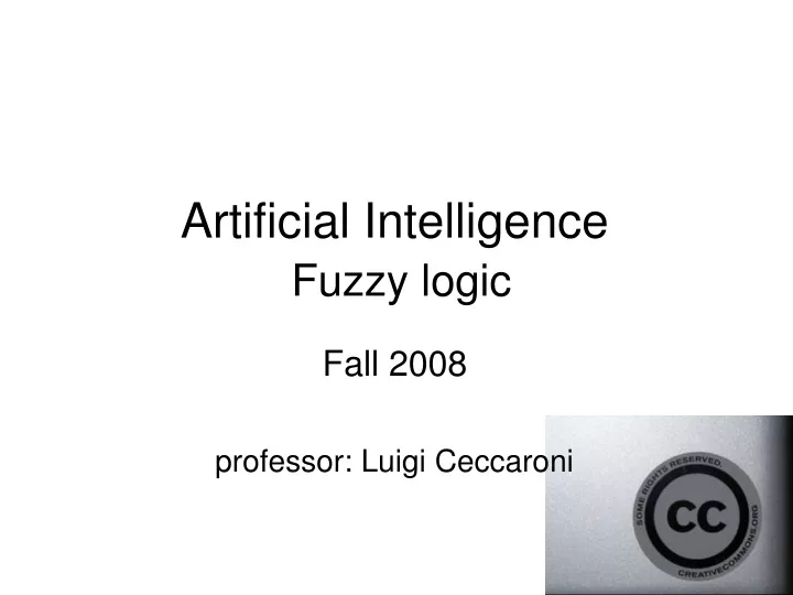 artificial intelligence fuzzy logic