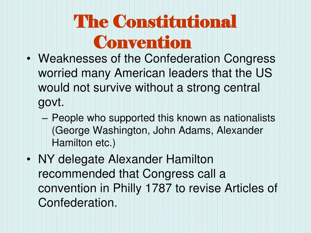 PPT - The Constitutional Convention PowerPoint Presentation, free ...
