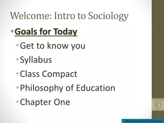 Welcome: Intro to Sociology