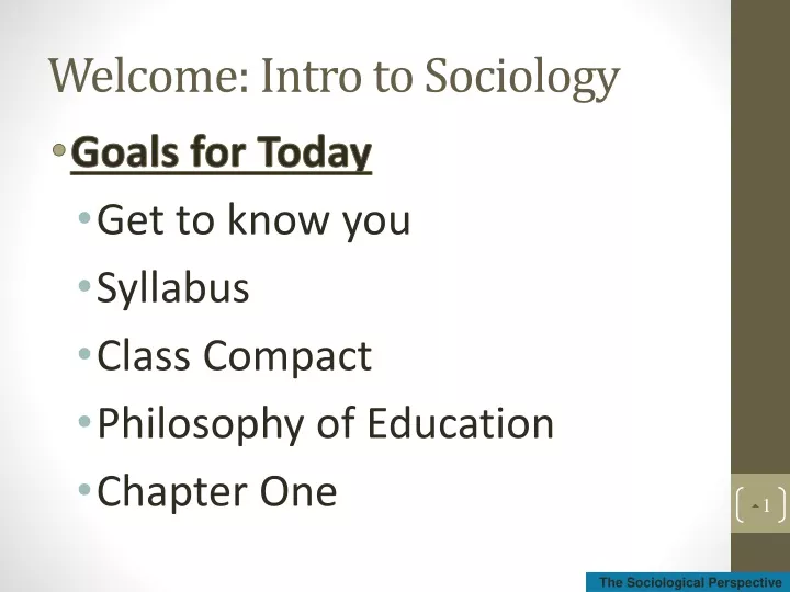 welcome intro to sociology