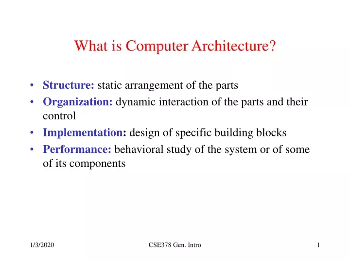 what is computer architecture