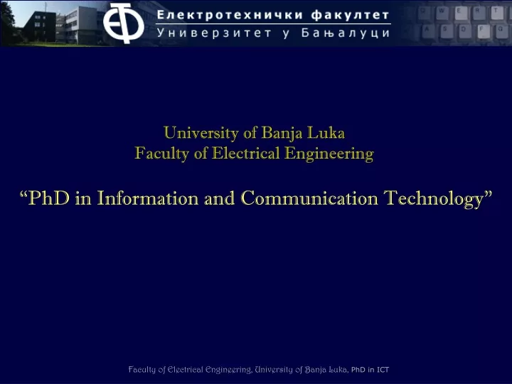 university of banja luka faculty of electrical