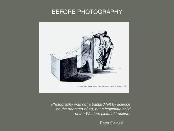 photography was not a bastard left by science