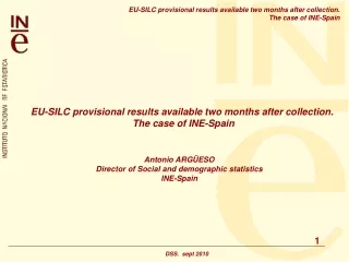 EU-SILC provisional results available two months after collection.  The case of INE-Spain