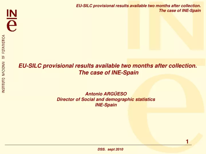 eu silc provisional results available two months