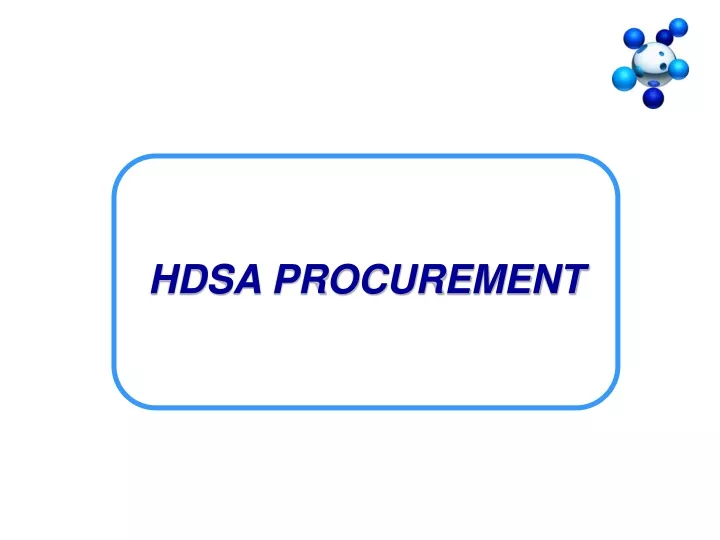 hdsa procurement