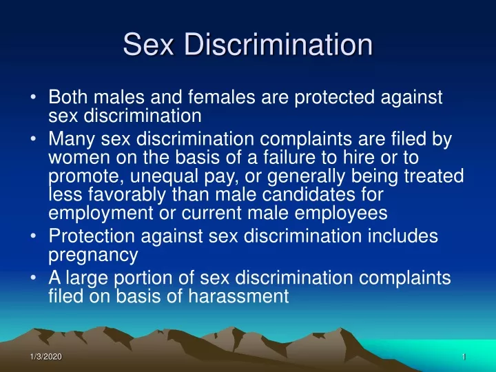 sex discrimination