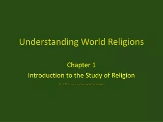 Understanding World Religions