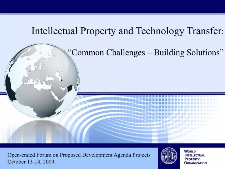 intellectual property and technology transfer