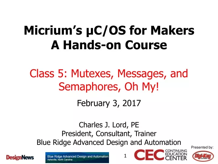 micrium s c os for makers a hands on course