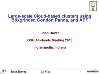 Large-scale Cloud-based clusters using Boxgrinder, Condor, Panda, and APF