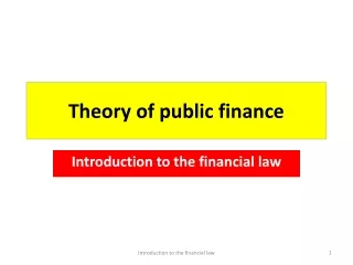 Theory of public finance