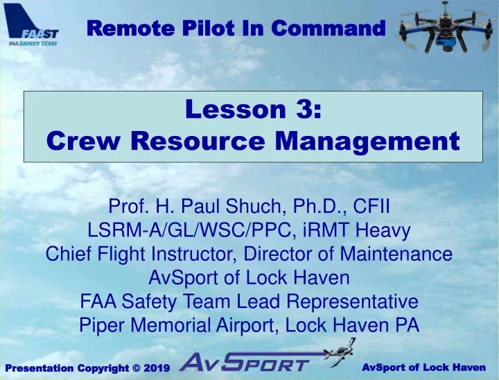lesson 3 crew resource management