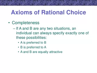 Axioms of Rational Choice