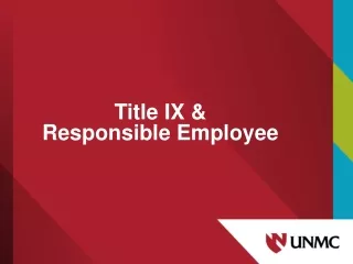 Title IX &amp;  Responsible Employee