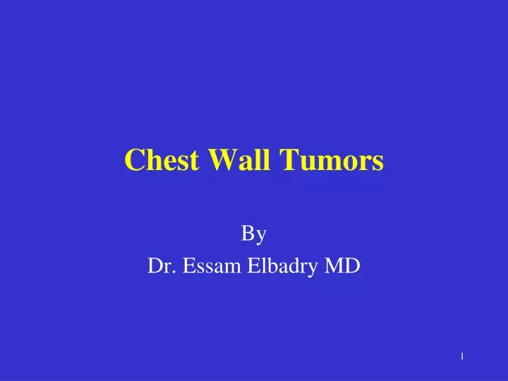 chest wall tumors