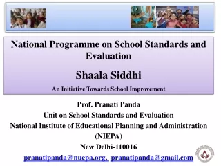 National Programme on School Standards and  Evaluation