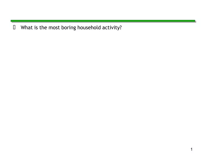 what is the most boring household activity