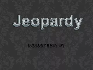 Ecology II Review